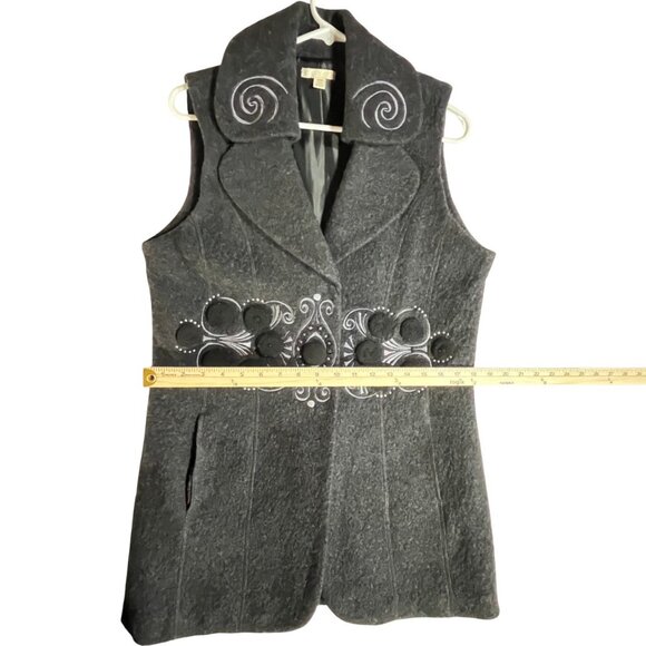 Carson Wool Women Embroided Jackets Vest Jacket Coat Size Medium - Picture 11 of 16